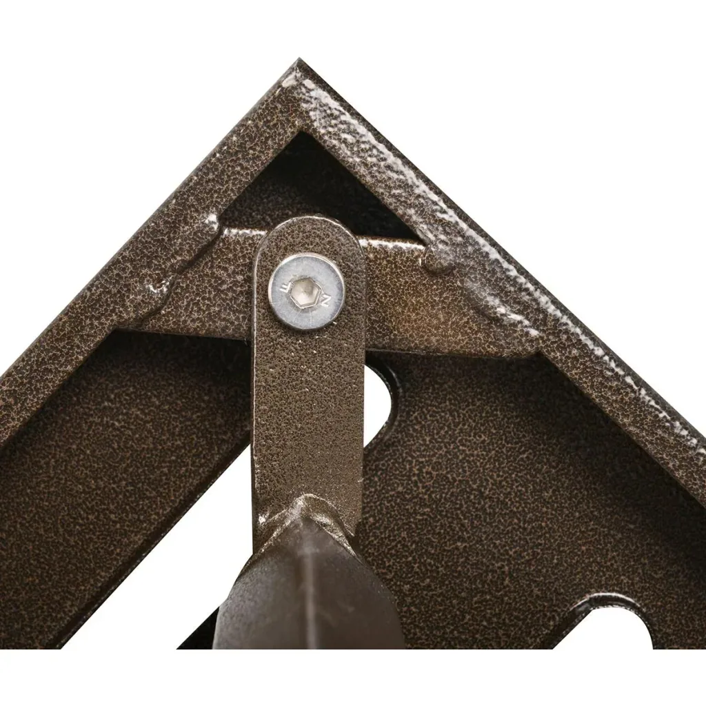 Garden table with umbrella hole brown