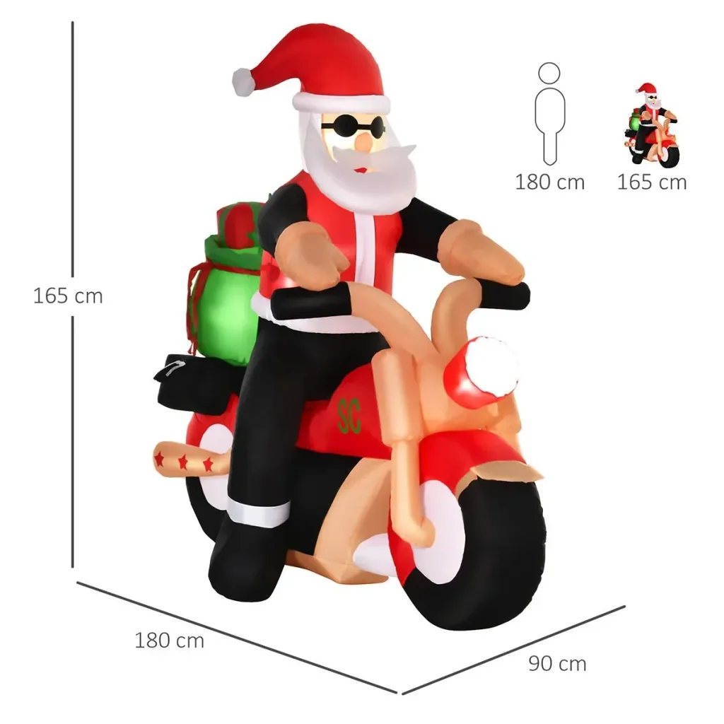 Inflatable Santa Claus 153 cm x 55 cm x 150 cm | Aosom.de