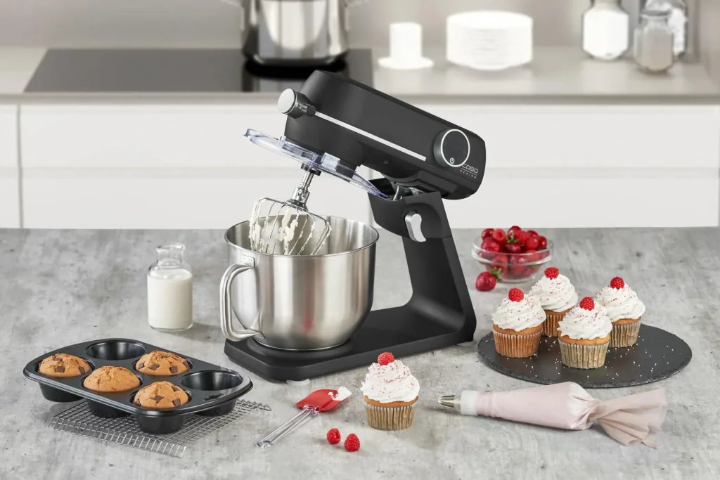 Food processor KM1800 Black E, stainless steel bowl 6 liters