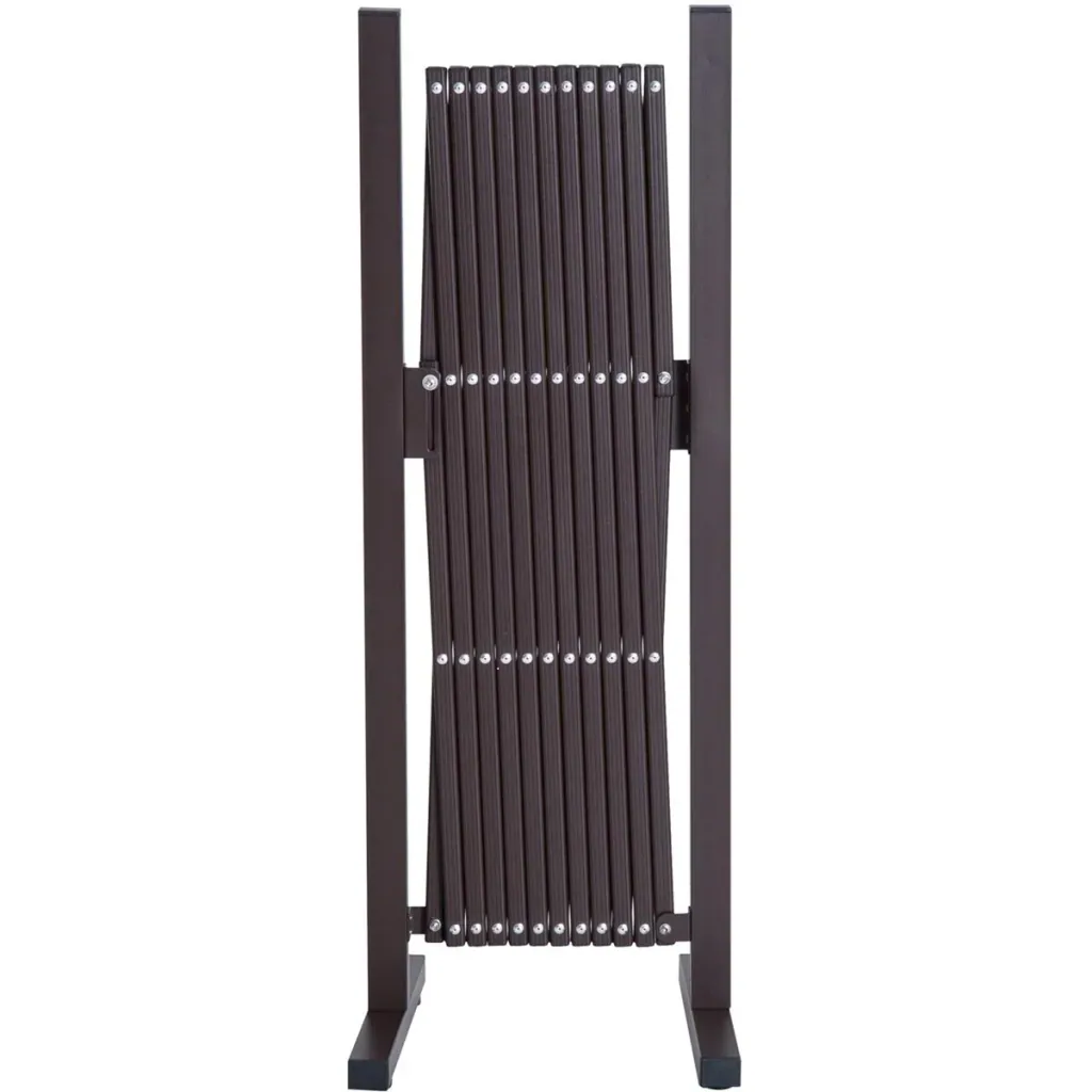 Extendable scissor gate dark brown
