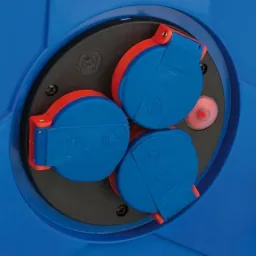 Cable reel Garant IP44, diameter 290mm, special plastic, 3 x 230V socket, 50m black Bremaxx cable