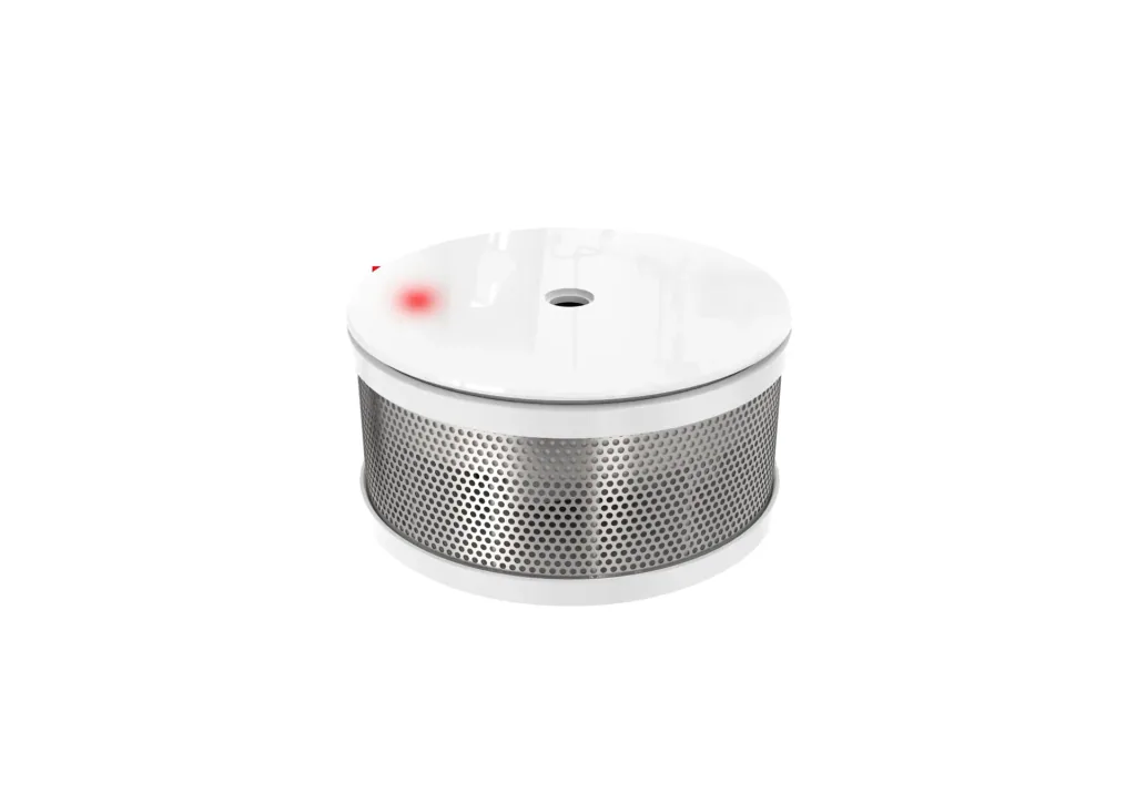 Mini smoke detector "CC-7" with extremely loud warning signal, VdS tested