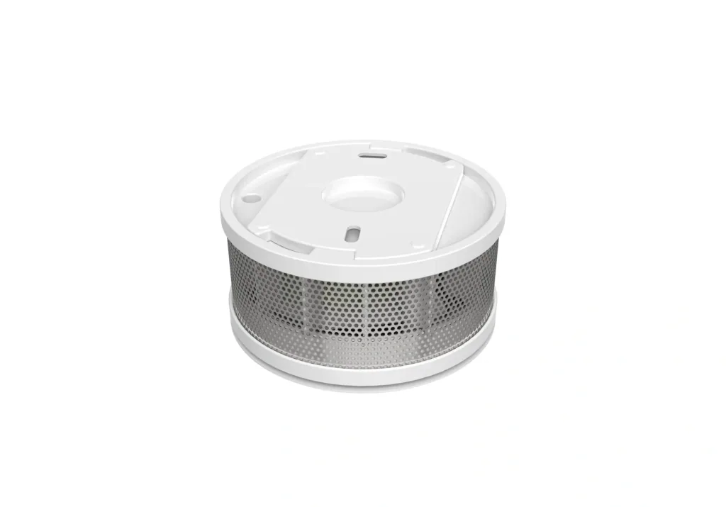 Mini smoke detector "CC-7" with extremely loud warning signal, VdS tested