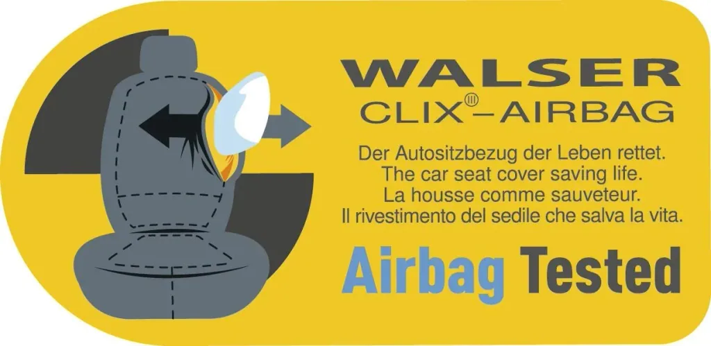 Car seat cover Logan Premium, black-silver, complete set 14 pieces