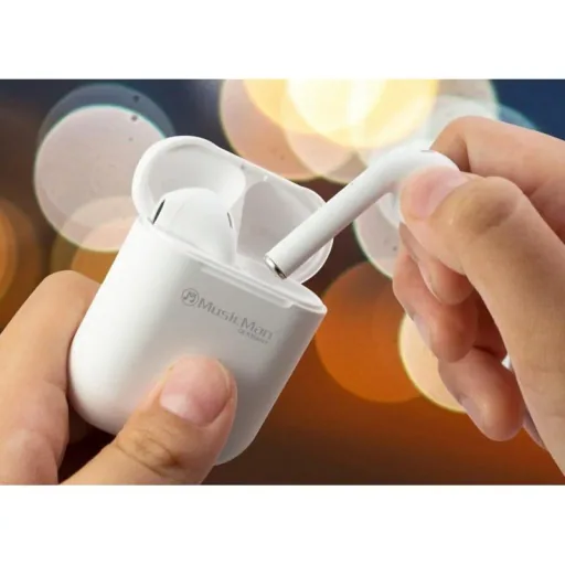 Wireless stereo in-ear headphones white