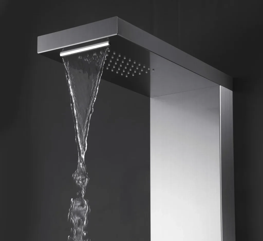 Shower panel Enya 121x20 cm, shower set with 4 different shower functions