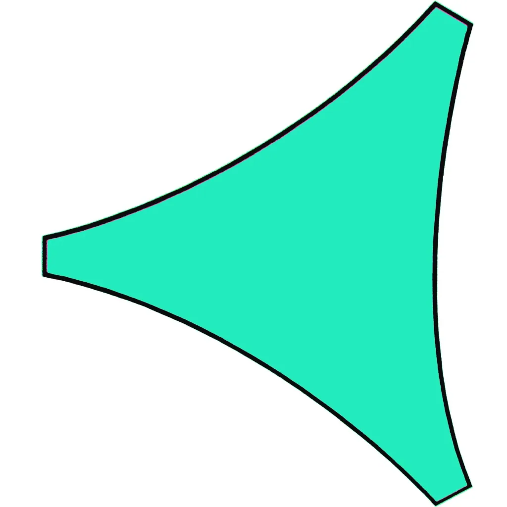 Sun sail - triangular - 3.6 x 3.6 x 3.6 m - sky blue