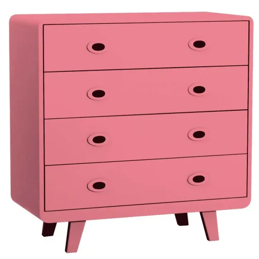 Laurette commode Toi & Moi, Kleur: Kauwgom