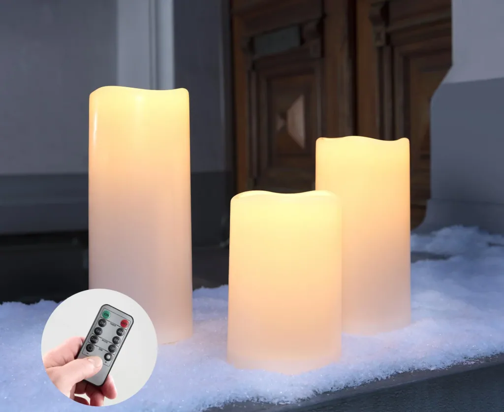 LED candle - set of 3
