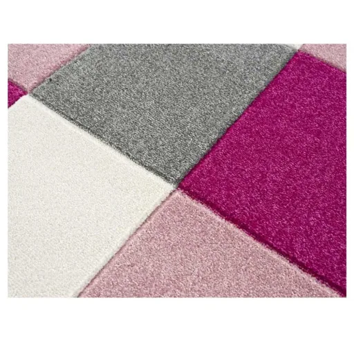 Livone kindertapijt patchwork roze, Tapijtmaat: 160 x 230 cm