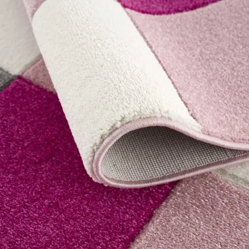 Livone kindertapijt patchwork roze, Tapijtmaat: 160 x 230 cm
