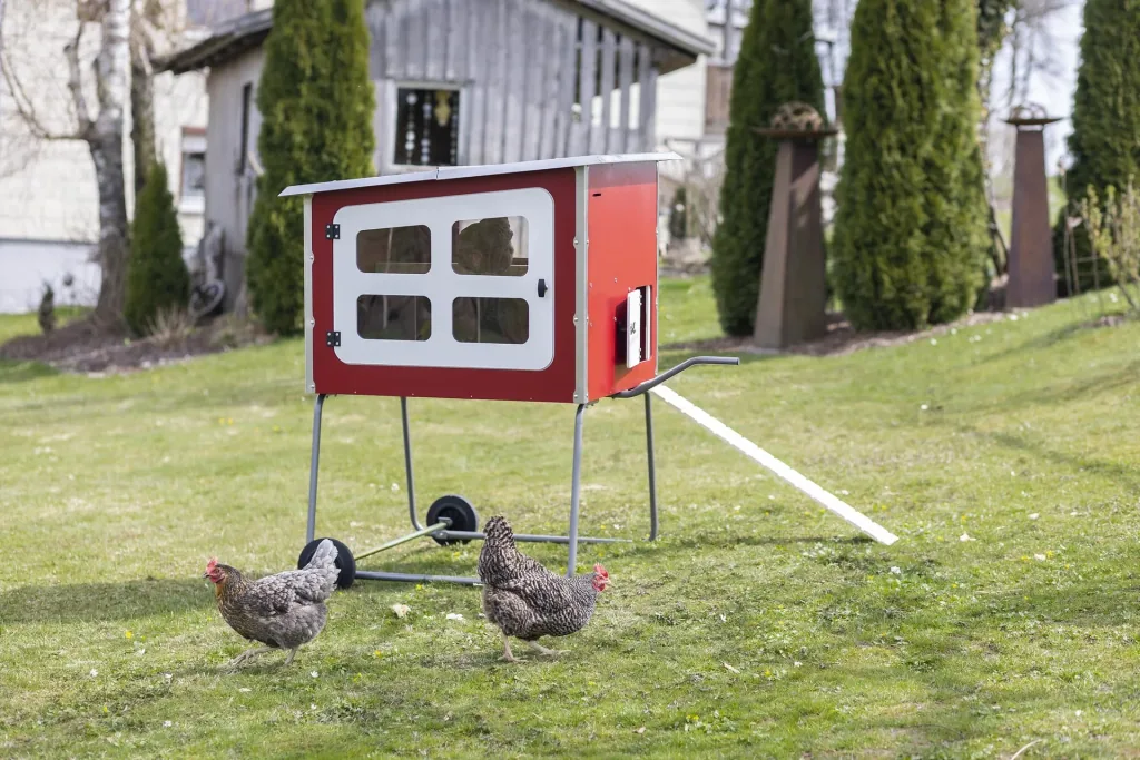 MobileCoop chicken coop wood