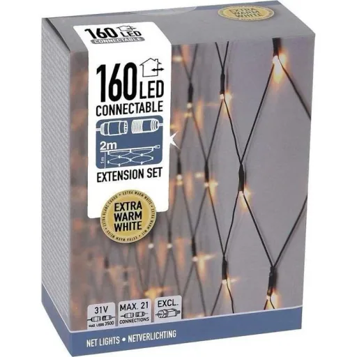 Net lighting - Linkable - 160 LED - 2 meters - Warm white