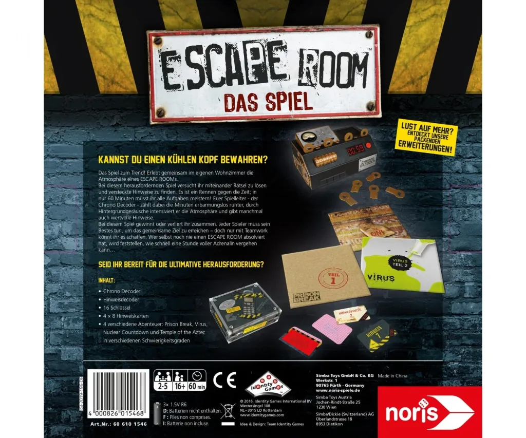 Board game "Escape Room" - The game