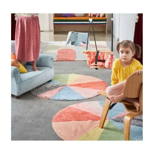 Lorena Canals wasbaar wollen vloerkleed "Vloerkleed taartdiagram" Donna Wilson rond