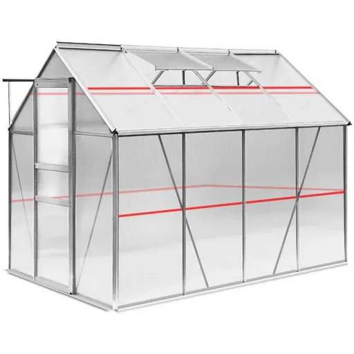 Aluminum greenhouse / winter garden 7.6m³ with 2 skylights