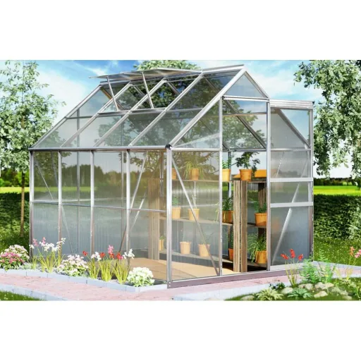 Aluminum greenhouse / winter garden 7.6m³ with 2 skylights