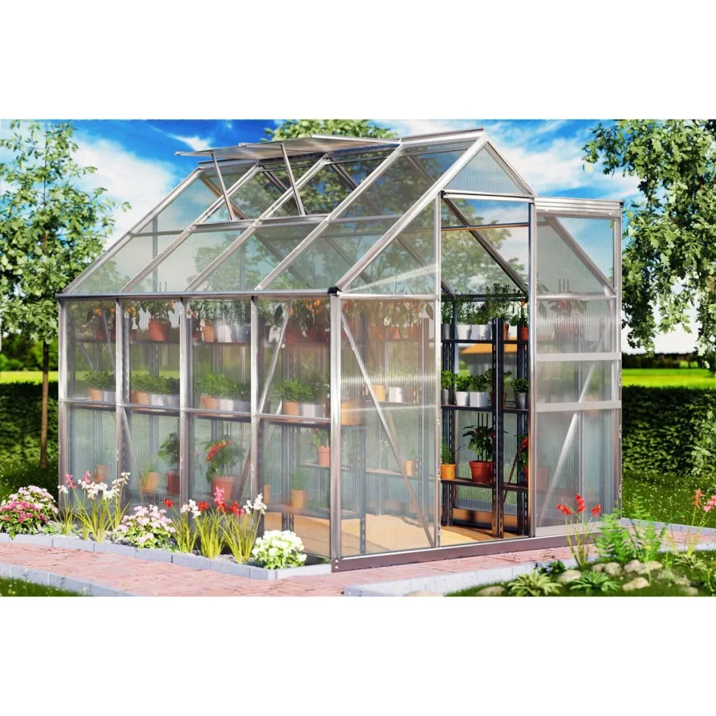 Aluminum greenhouse / winter garden 7.6m³ with 2 skylights