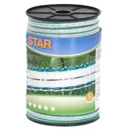 Star band, 12 mm white/green, 1Xcu 0.30 + 3XRvs 0.30