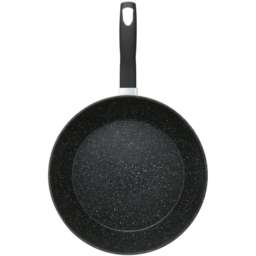 Frying pan - marble coating - 24 cm - black