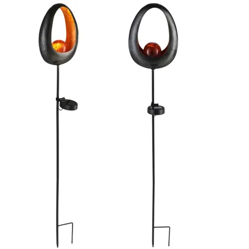 Solar light flame effect circle