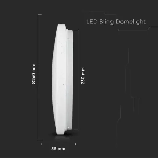VT-8412-S LED ceiling light with star cover - 12W - 1200 lumens