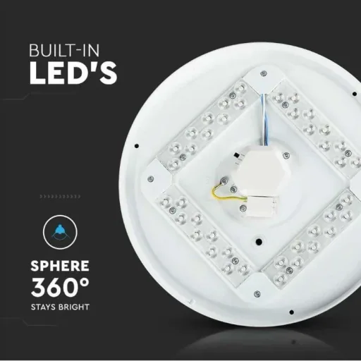 VT-8412-S LED ceiling light with star cover - 12W - 1200 lumens
