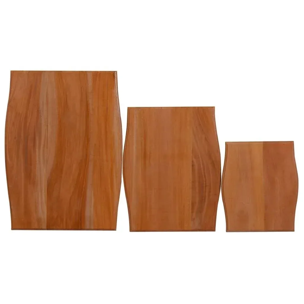 Side tables 3 pieces solid mahogany