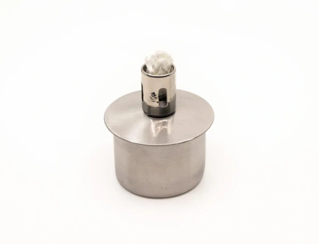 Oil lamp insert with wick