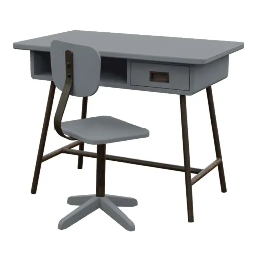 Laurette kinderbureau La Classe met stoel, Kleur: taupe