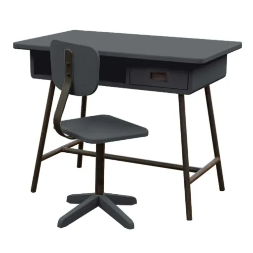 Laurette kinderbureau La Classe met stoel, Kleur: taupe
