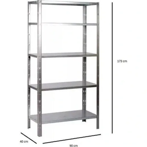 2 metal storage shelves / shelving units with 4 shelves - 340 kg load capacity - 180 x 90 x 40 cm - Clicker 85 H180