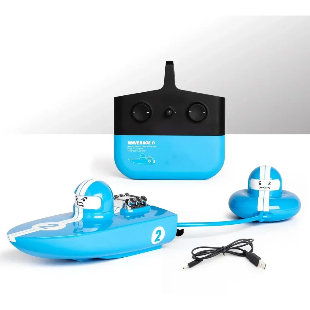 Sharper Image Wave Rage RC lenkbares Trollingboot - blau