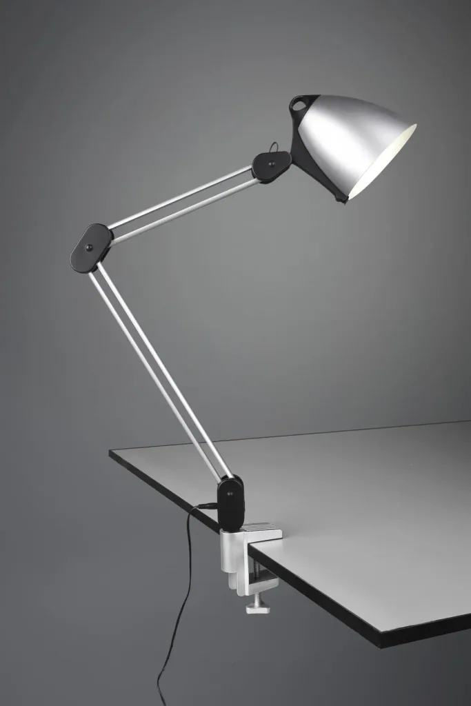 NADAL LED clamp/table/wall light, 6.8W, 3000-5000K, 640 lm, touch dimmer, color titanium/black