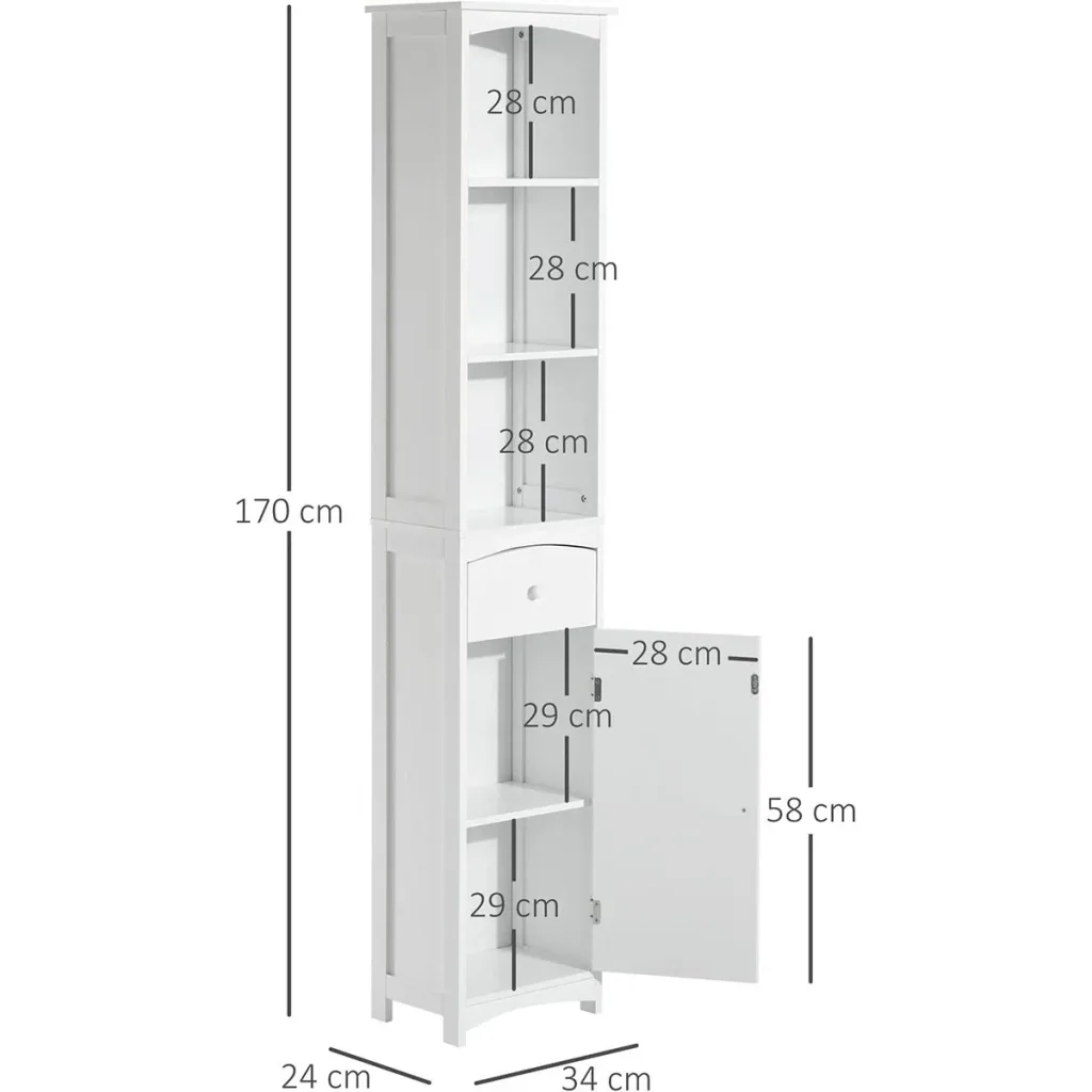 white bathroom cabinet