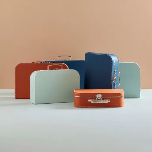 Kids Concept kartonnen koffer set van 2 mint