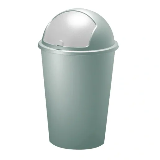 Mint plastic waste bin 50L