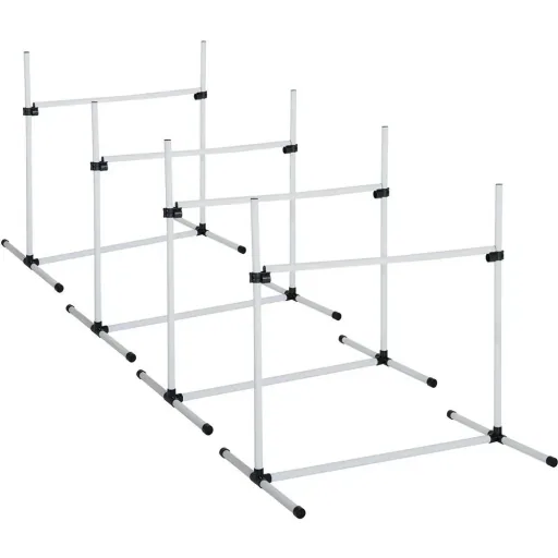 Agility hurdle set as a set of 4 white