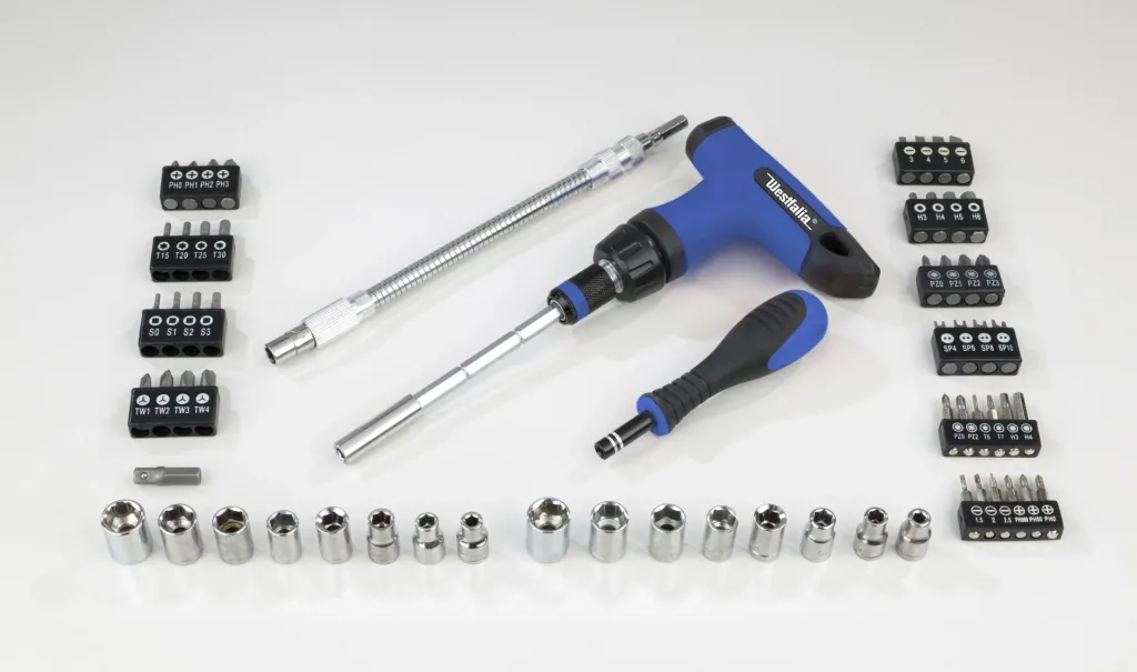 Socket wrench and bit set 66-piece