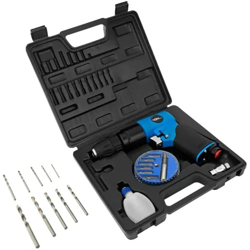 Pneumatic drill set 20-piece with accessories and case