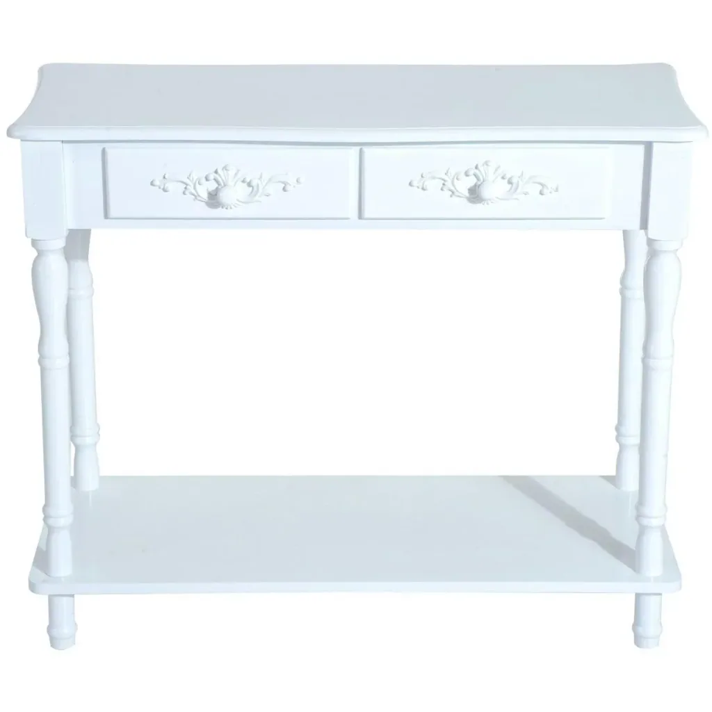 Console table console side table hallway poplar wood white