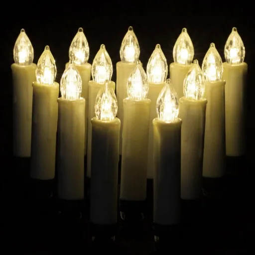 Christmas lights - Christmas tree candles 20 pieces WITH remote control