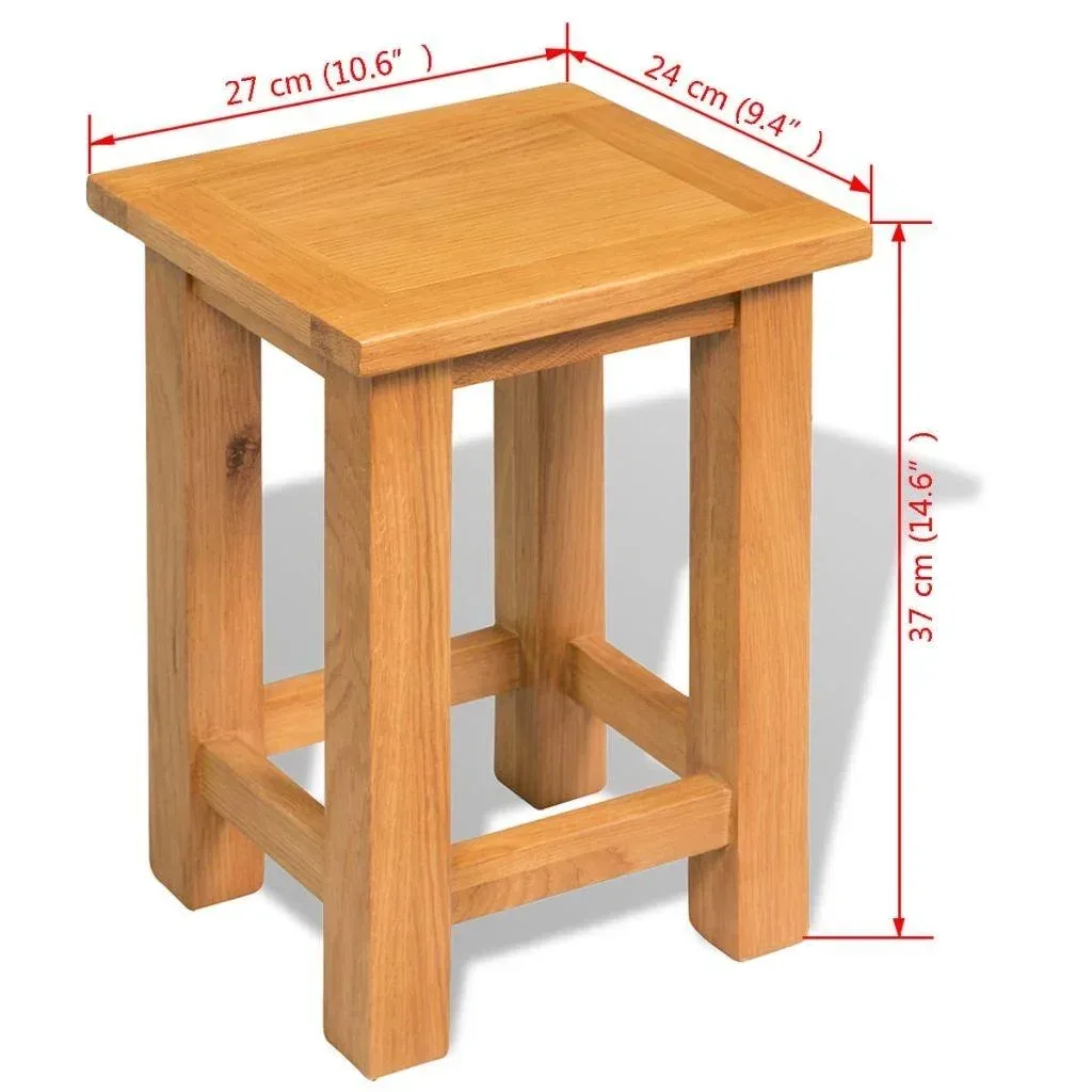 Side table 27x24x37 cm solid oak