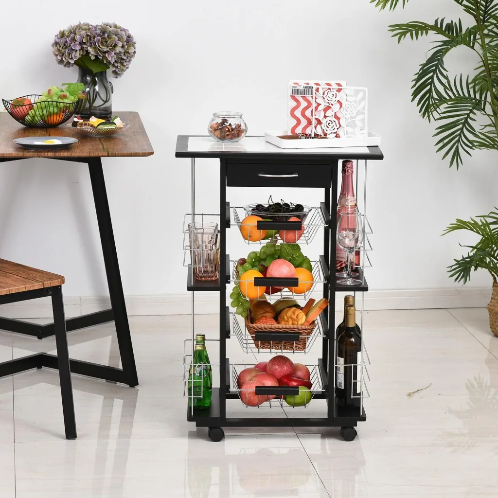 Servant on wheels, black