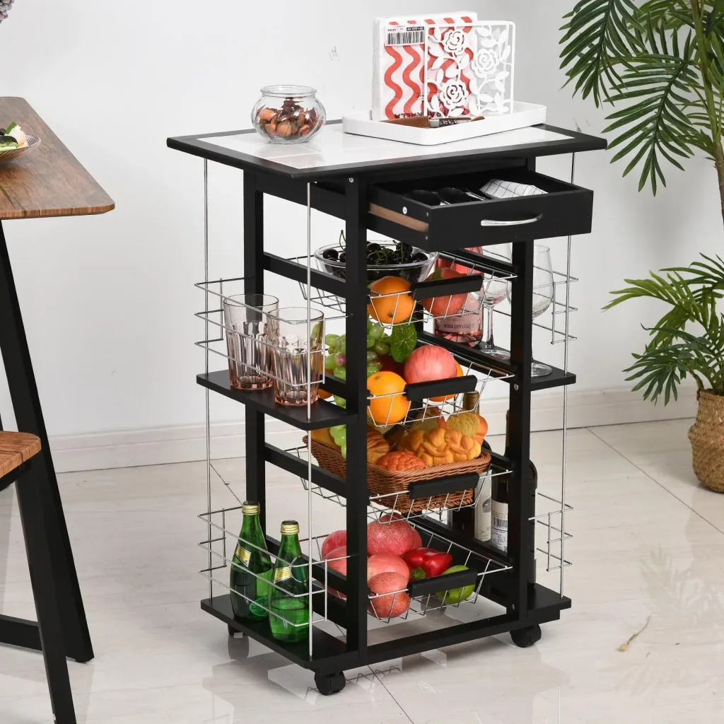 Servant on wheels, black