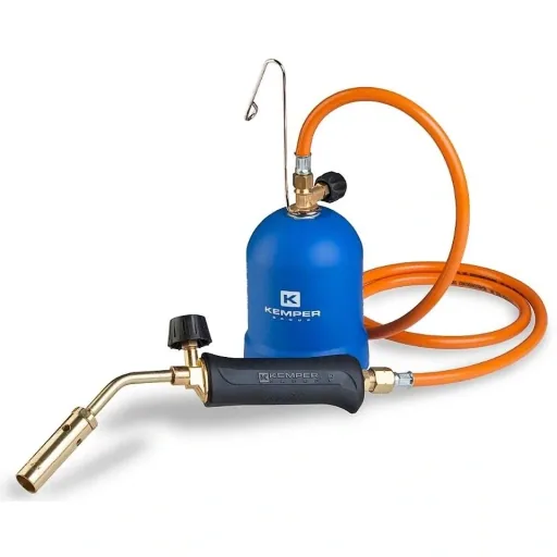 Welding torch 2.2 kW - 20 mm - with 1.5 m gas hose including gas filling tank
