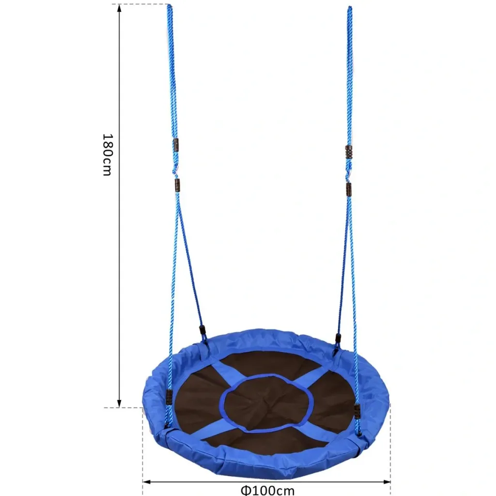 Round swing for children blue