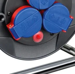 Kabeltrommel Garant Kompakt IP44, 15m Kabel in blau