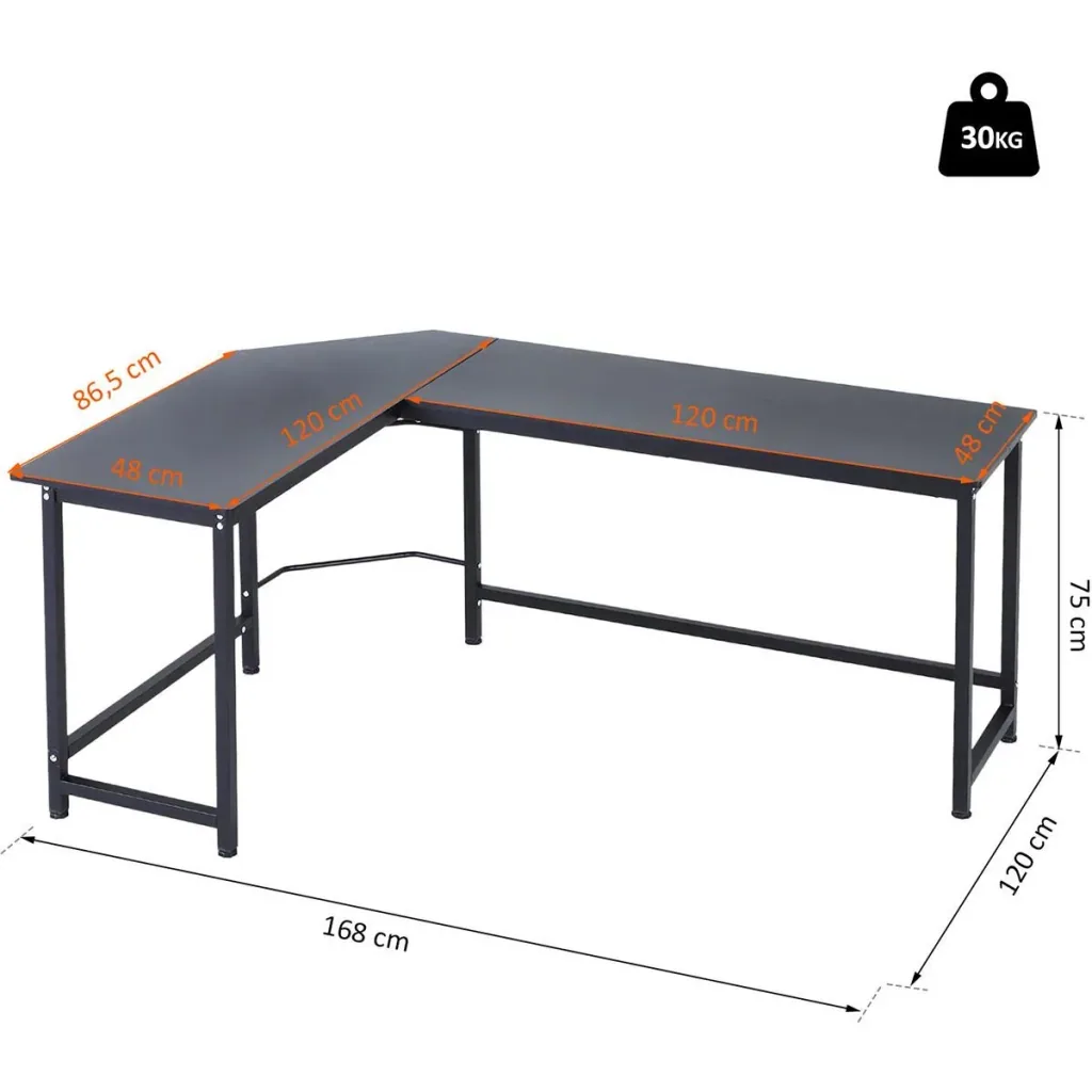 Corner desk black