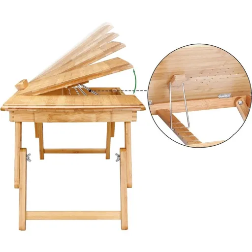 Laptop table - with drawer and ventilation openings